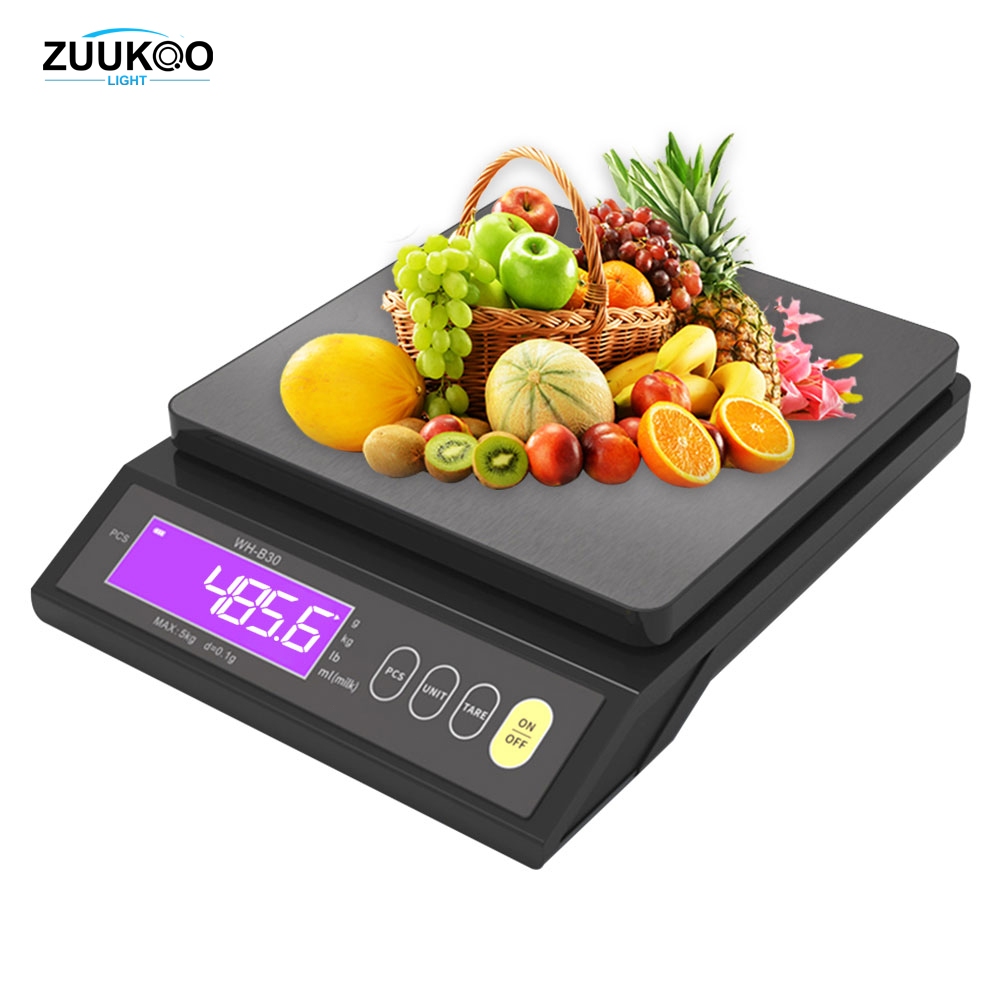 Zuukoo ตาชั่งดิจิตอล เครื่องชั่งน้ําหนักดิจิทัล 5 กก. 10 กก. ปุ่มเหล็กทั้งหมด