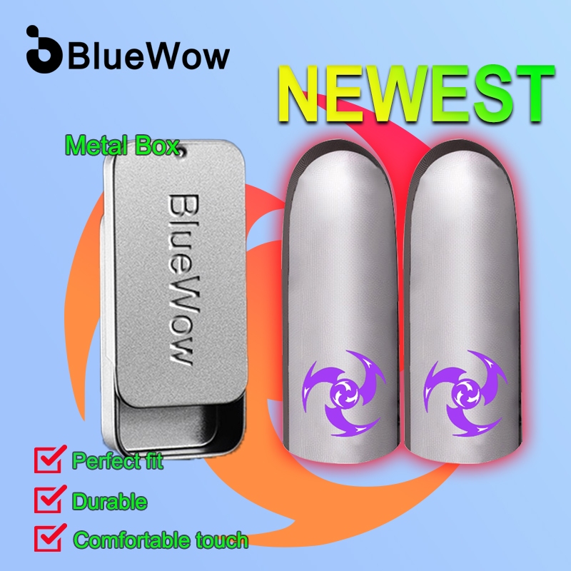 BlueWow Gaming Finger Sleeve ถุงมือเกมมืออาชีพผ้าเงินสําหรับถุงมือแขนนิ้วหัวแม่มือ CODM