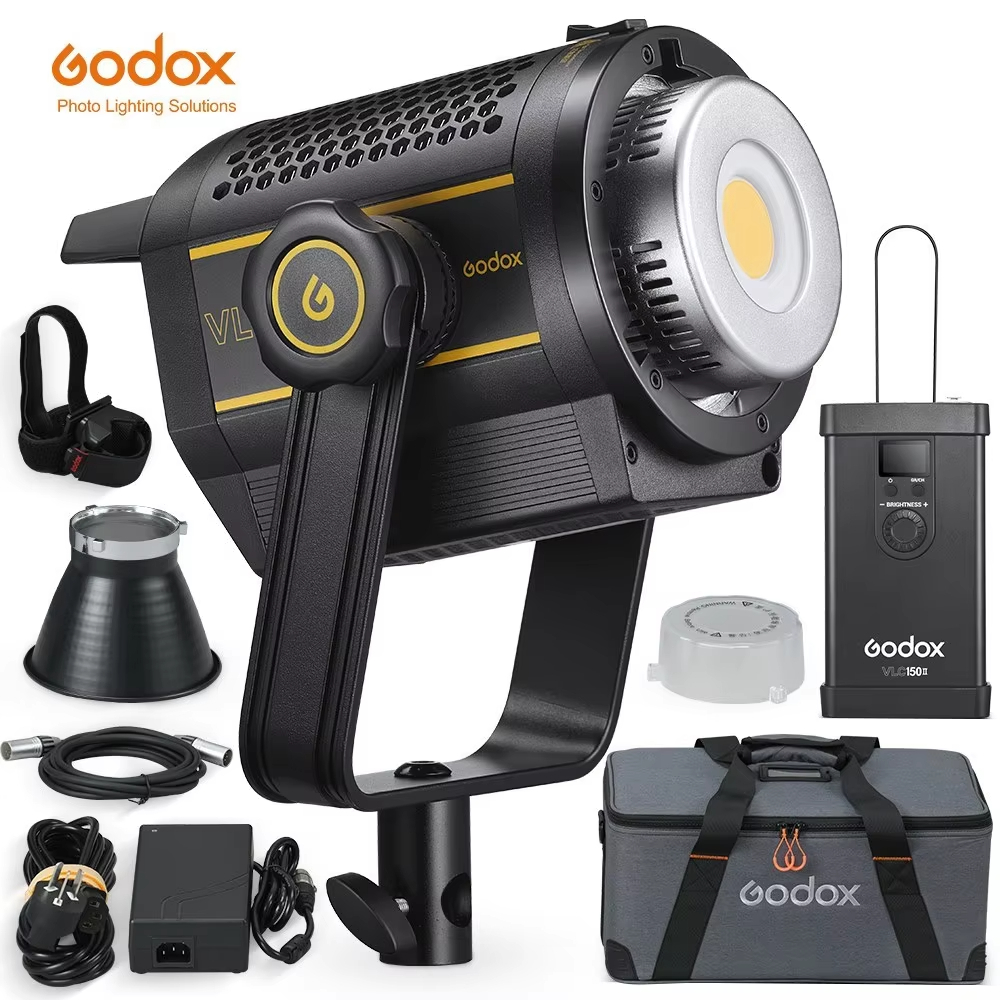 Godox VL150II VL200II VL300II 5600K รุ่นสีขาวไฟวิดีโอ LED เอาต์พุตต่อเนื่อง Bowens Mount Studio Ligh