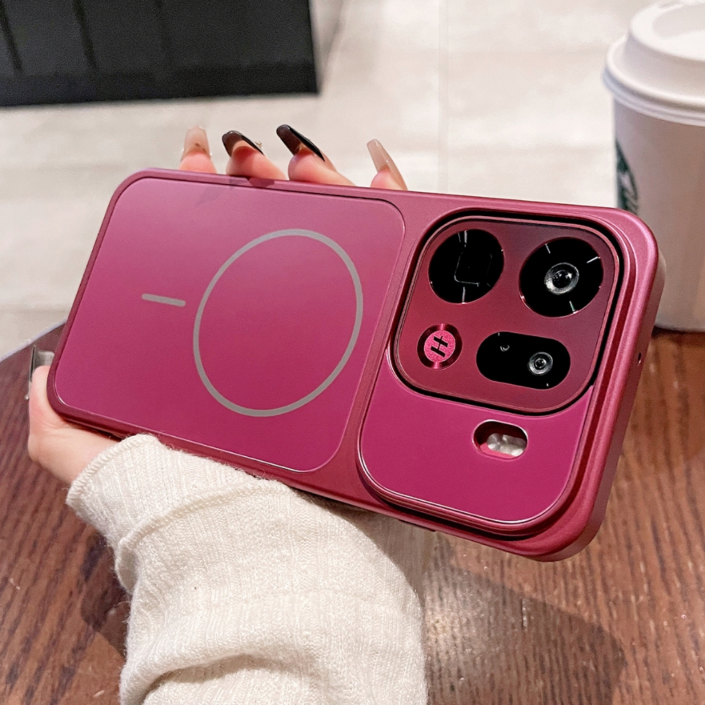 สําหรับ OPPO Find X9 / X9 Pro / X9s Pro / X9 Ultra Casing Electroplating Frame Matte PlasticI Hard Back Phone Case Cover ราคา ถูกที่สุด ดีลบีเคเค แกลเลอรีภาพที่ 2
