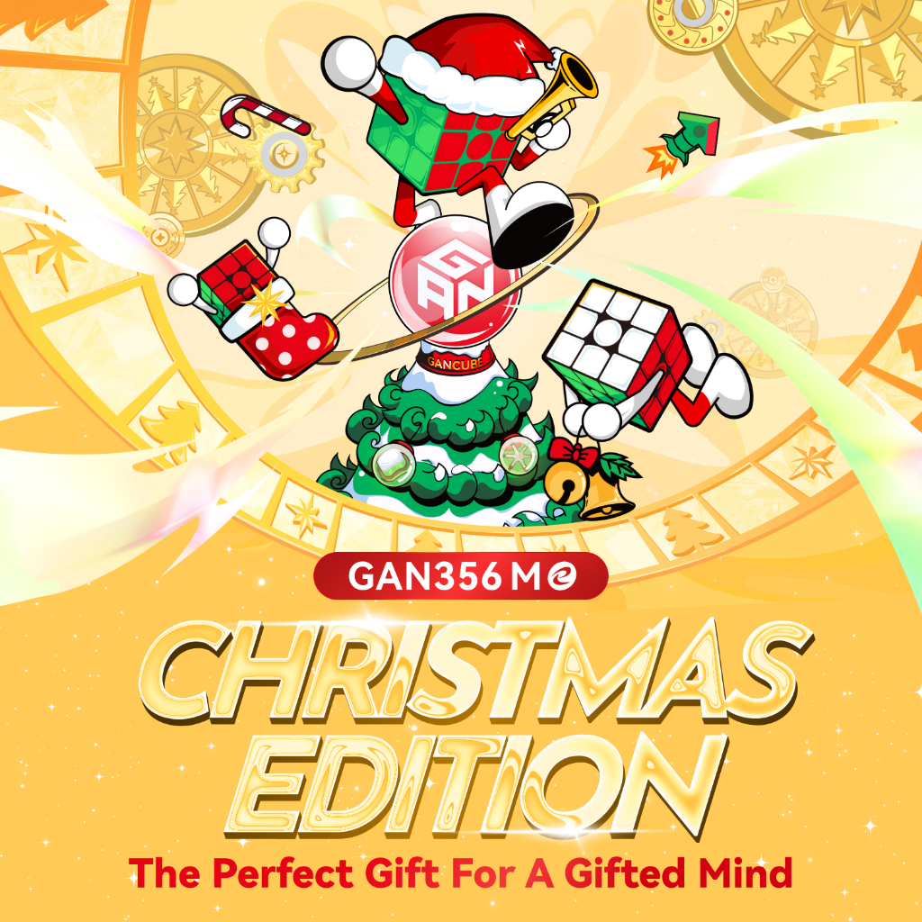 GAN 356 ME Christmas Edition 3X3 ความเร็วแม่เหล็ก Cube ของเล่นเพื่อการศึกษาสําหรับเด็กของขวัญคริสต์ม