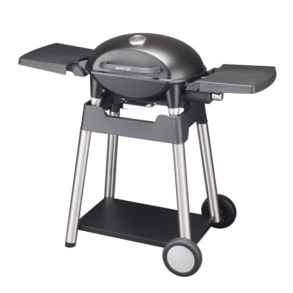 เตาย่างบาร์บีคิวแก๊สกลางแจ้ง 10,000 บีทียู BBQ Grill Camping เตาย่างลานและสวนพร้อมพื้นที่ทําอาหาร 248 ตร.ม.ใน รถเข็นพกพา