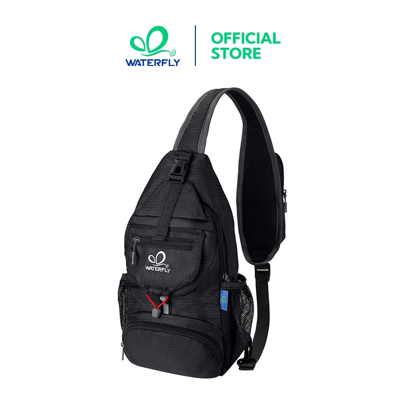 WATERFLY เป้สะพายข้างพับเก็บได้ กันน้ำ เบา สะพายอก เดินป่า ขี่จักรยาน ท่องเที่ยว