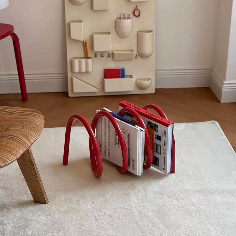 ชั้นเก็บของโลหะแบบเกลียวชั้นวางหนังสือชั้นวางนิตยสารเครื่อ รูปที่ 3