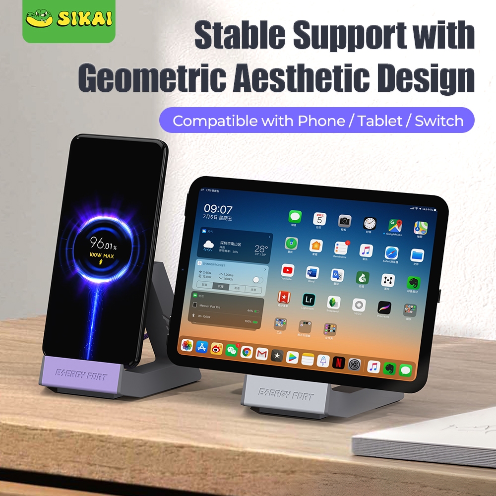 Magnetic Wireless Charger Stand Holder USB C Desk Dock สําหรับ iPad Switch แท็บเล็ต iPhone 17 16 15 
