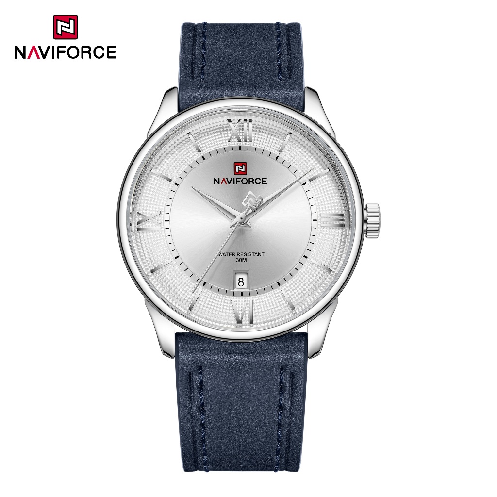NAVIFORCE 9272 Business-Chic Minimalist Dial สายหนังแท้นาฬิกาผู้ชาย