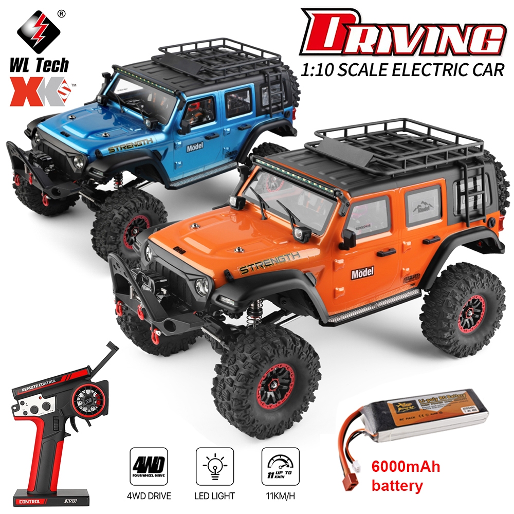 Wltoys 1:10 RC รถ 104010 4wd รถปีนเขาไฟฟ้า 2.4G 100M อิสระ 3CH ตัวรับสัญญาณรีโมทคอนโทรลรถออฟโรดรุ่นของเล่น