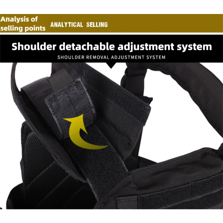 （COD)🔥จัดส่งจากกรุงเทพฯ🔥YAKEDA VT-6031 เสื้อกั๊กยุทธวิธีสะเทินน้ำสะเทินบกสีดำ CS 1000D เสื้อกั๊กยุทธวิธีโพลีเอสเตอร์ - รูปที่ 3