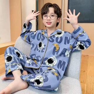 การ์ตูน-inspired เด็กแขนยาวสวมใส่เด็กหรือเด็กหญิงโพลีเอสเตอร์ปกสีขาว Spaceman Nightdress สําหรับ 8 - 9 ปี