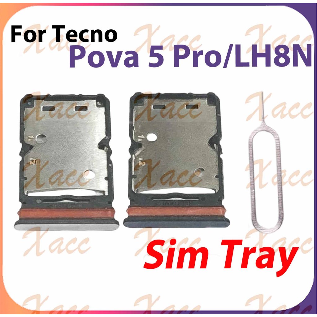 สําหรับ Tecno Pova 5 Pro LH8N ซิมการ์ดถาดใส่โทรศัพท์เปลี่ยนการติดตั้ง