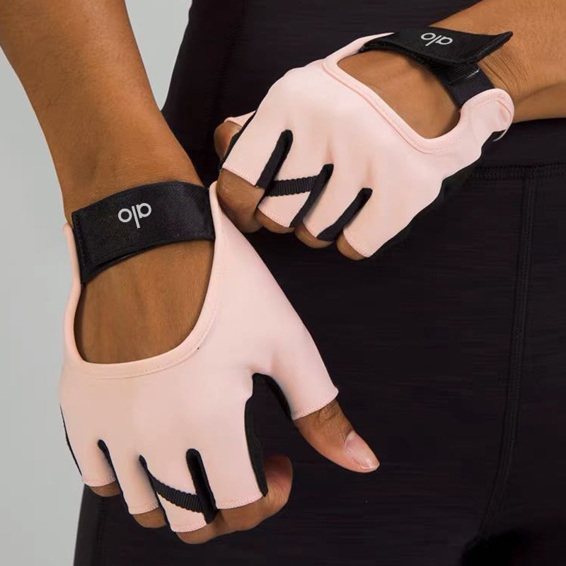 Alo Fitness Sports Gloves-ถุงมือโยคะ-ถุงมือกันลื่นปั่นจักรยาน