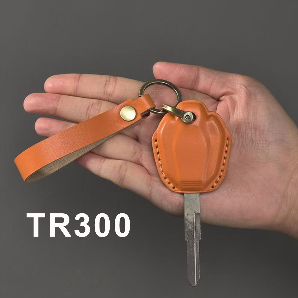 สําหรับ TR300 DR300 DR150 DR160S ปลอกกุญแจหนังแท้พวงกุญแจวินเทจ