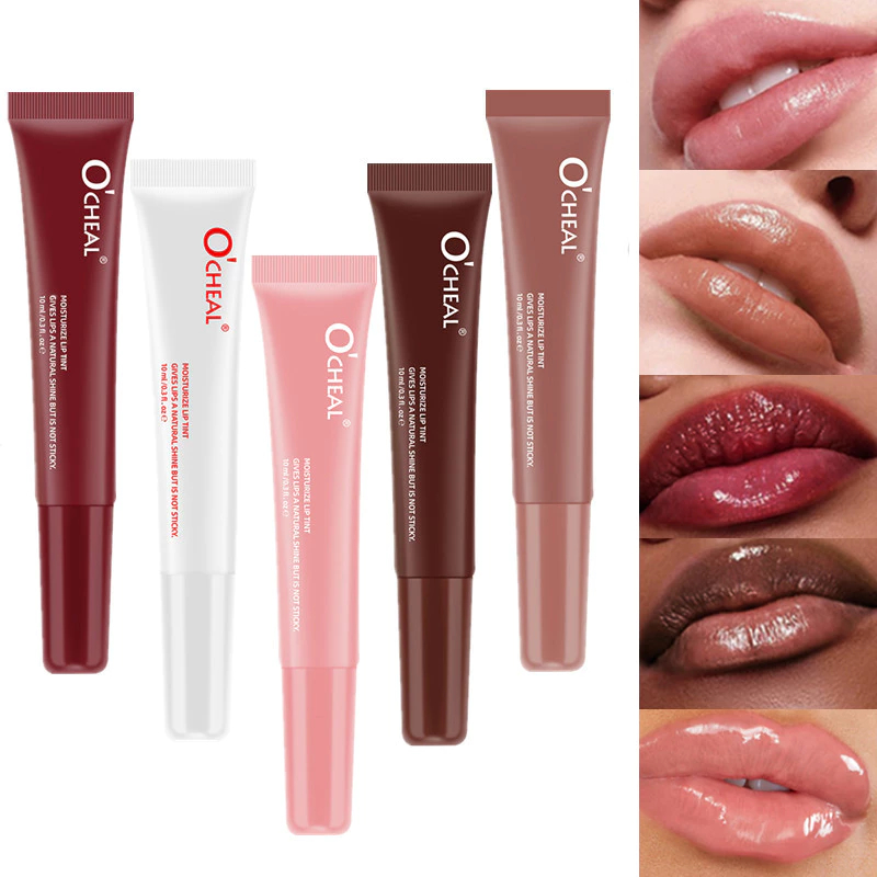 Hydrating Glossy Tinted Lip Gloss, Lip Plumping Oil & Lip Balm 2-in-1 Long-lasting Moisturizing Liquid Gel, Lip Care Essence, ของขวัญวันวาเลนไทน์ - รูปที่ 7