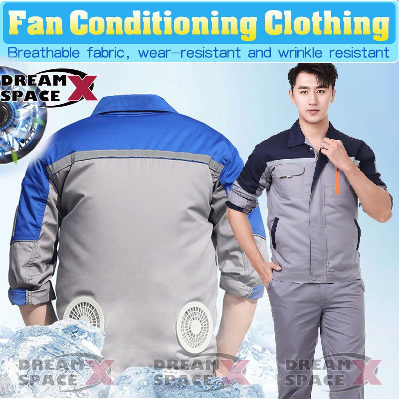 ระบายอากาศเสื้อผ้าสมาร์ทกระจายความร้อนสไตล์โมเดิร์นระบายอากาศได้ดีสำหรับการใช้งานกลางแจ้งที่มี 2 พัดลม