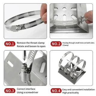 อะแดปเตอร์เมาท์เสาสากล 1 ชุด, แผ่นติดกล้องสแตนเลสที่ทนทานพร้อมสายยาว 100/200 มม. และหัวเข็มขัดตรวจสอบ, เหมาะสําหรับเสากลางแจ​