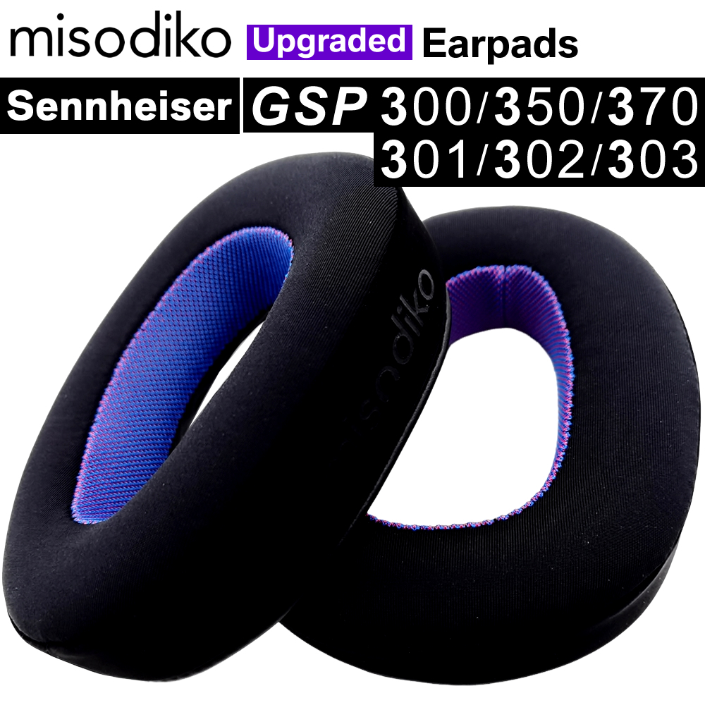 Misodiko แผ่นครอบหูฟัง แบบเปลี่ยน สําหรับ Sennheiser GSP 370 350 300 301 302 303