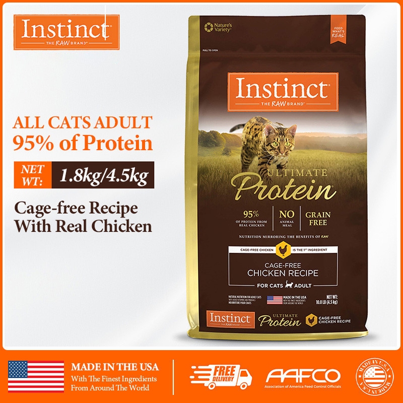 (1.8/4.5 kg)รสไก่Instinct Ultimate Protein Grain-FreeCage-Free ChickenRecipe Freeze-Dried Raw Coated