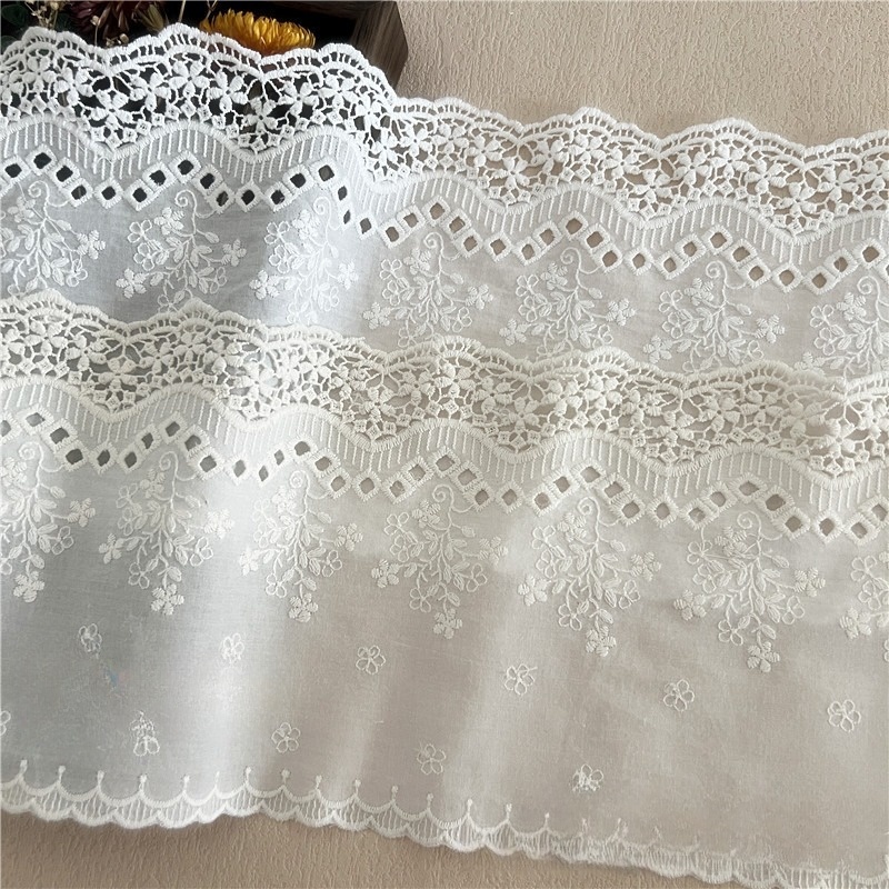 อุปกรณ์เย็บผ้าฝ้าย 18 cm กับกรอบลูกไม้ DIY สำหรับทำกระโปรงและเสื้อผ้า