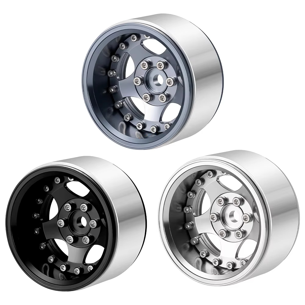 4 ชิ้น/เซ็ต 1.9 นิ้ว Beadlock ล้อขอบสําหรับ SCX10 TRX4 1/10 RC รถอะไหล่