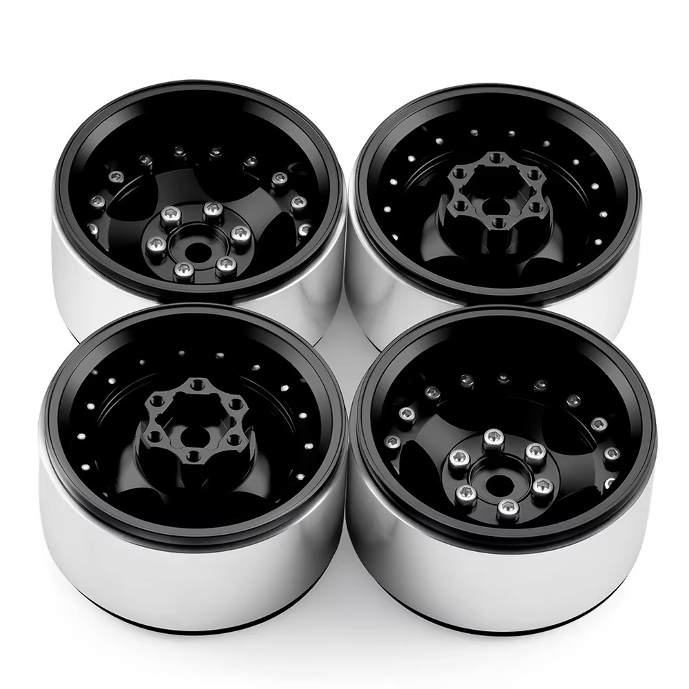 4 ชิ้น/เซ็ต 1.9 นิ้ว Beadlock ล้อขอบ - Fit สําหรับ SCX10 & TRX4 1/10 RC Cars