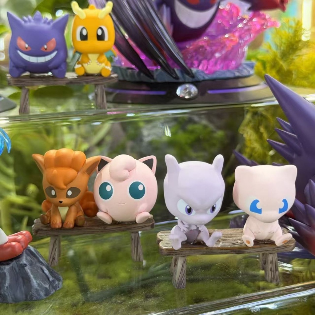 Pokemon Mini รูป Pikachu Vulpix Charmander Gengar Pokeball ตุ๊กตาของเล่น Little Adventure Series ของเล่น