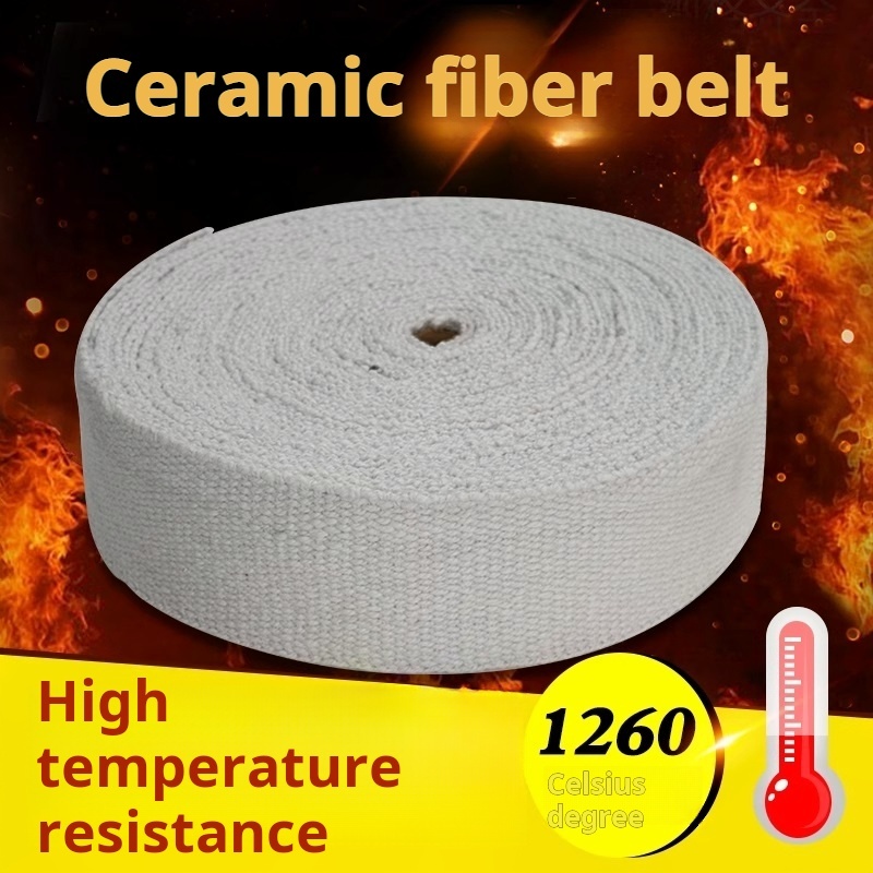 เทปไฟเบอร์เซรามิกทนไฟฉนวนกันความร้อนทนไฟห่อเส้นใยเซรามิกซิลิเกตเส้นใยผ้าไฟเบอร์เทปฉนวนกันความร้อนผ้า