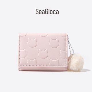 Seagloca ใหม่ กระเป๋าสตางค์ ใบสั้น หนัง PU พิมพ์ลายกระต่าย ส…