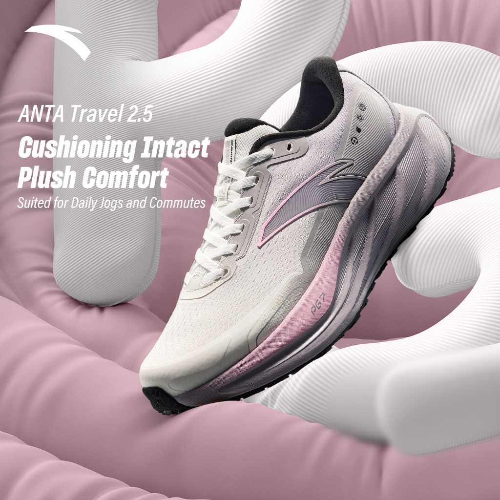 ANTA ผู้หญิง Travel 2.5 PG 7 รองเท้าวิ่ง Widefoot 2E Cushioning Rebound กีฬารองเท้า 1225D5545