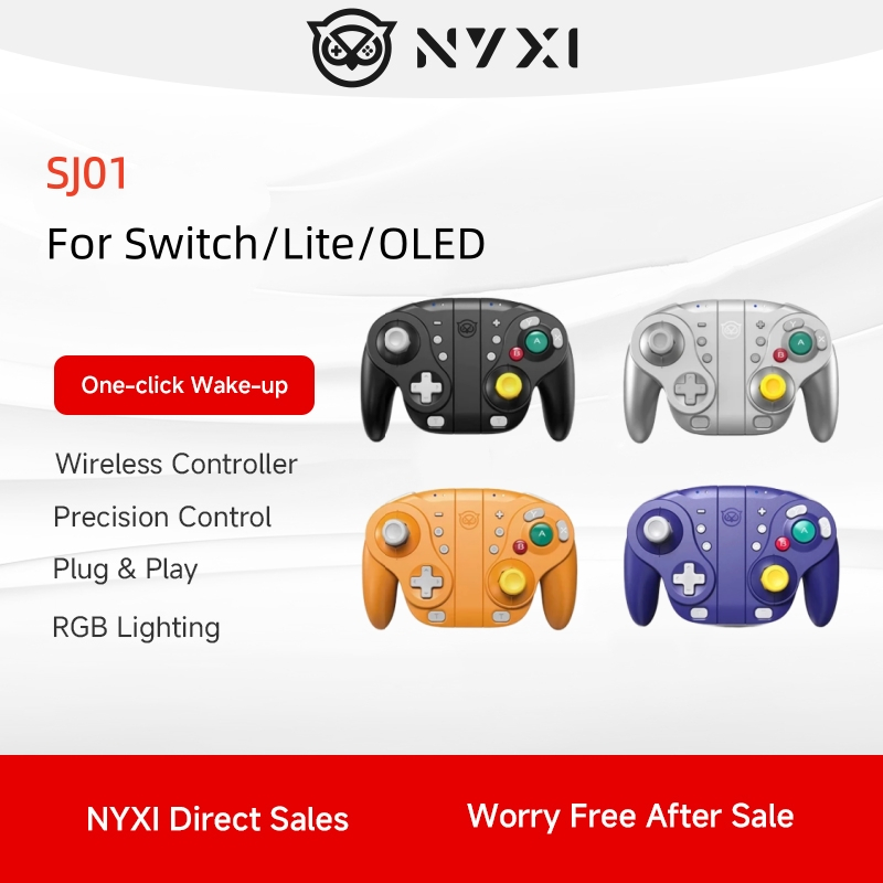 NYXI Wizard คอนโทรลเลอร์เกมไร้สายบลูทูธ Joycon Gamepad สําหรับคอนโทรลเลอร์ Nintendo Switch