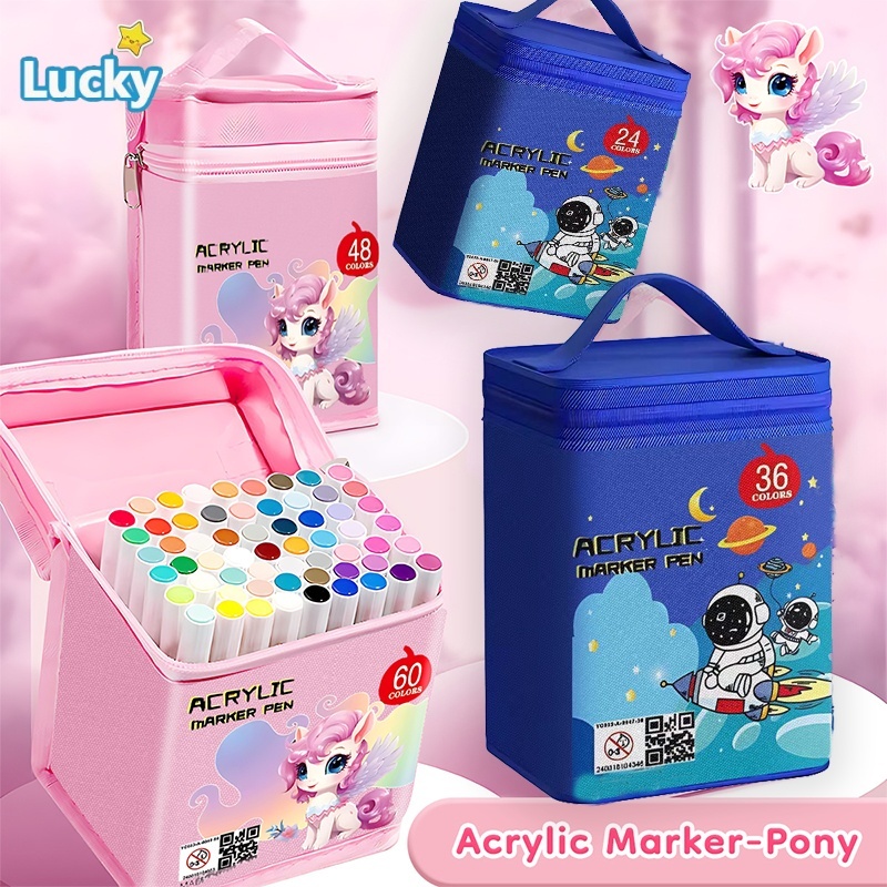 ปากกามาร์กเกอร์อะคริลิค 12-80 สี Acrylic marker pen กันน้ำ เขียนได้ทุกพื้นผิว /พลาสติก/ไม้/เหล็ก