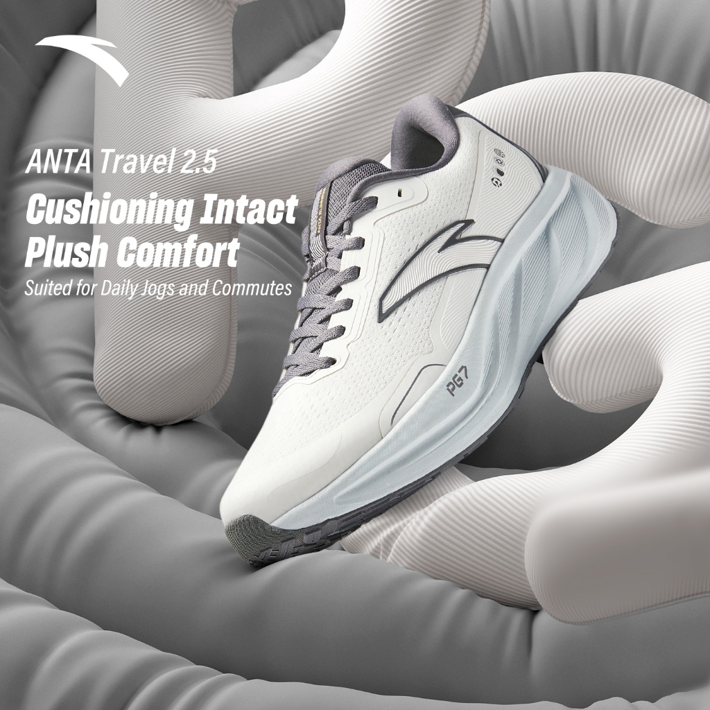 ANTA Men Travel 2.5 PG 7 รองเท้าวิ่ง Widefoot 2E Cushioning Rebound รองเท้ากีฬา 1125D545