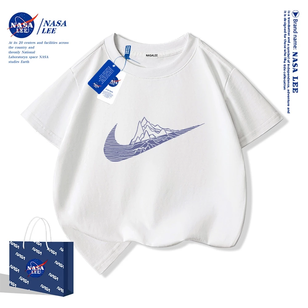 【จัดส่งวันเดียวกัน】เสื้อยืดผ้าฝ้ายแฟชั่นเด็ก NASA ใส่ได้ทั้งเด็กผู้ชายและเด็กผู้หญิง สวมใส่สบาย ระบายอากาศได้ดี