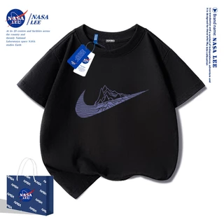 【จัดส่งวันเดียวกัน】เสื้อยืดผ้าฝ้ายแฟชั่นเด็ก NASA ใส่ได้ทั้งเด็กผู้ชายและเด็กผู้หญิง สวมใส่สบาย ระบายอากาศได้ดี