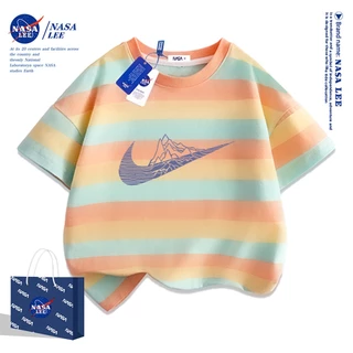 【จัดส่งวันเดียวกัน】เสื้อยืดผ้าฝ้ายแฟชั่นเด็ก NASA ใส่ได้ทั้งเด็กผู้ชายและเด็กผู้หญิง สวมใส่สบาย ระบายอากาศได้ดี