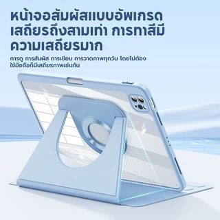 IT หมุนสําหรับ iPad Air 8 7 6 5 4 M3/M2 Gen 12 11 10 9 8 7 6 5 A16 10.9 นิ้วรุ่น Pro 1 13 นิ้ว M4 M5, แม่เหล็กที่ถอดออกได้ป้องกัน Slim Clear Cover