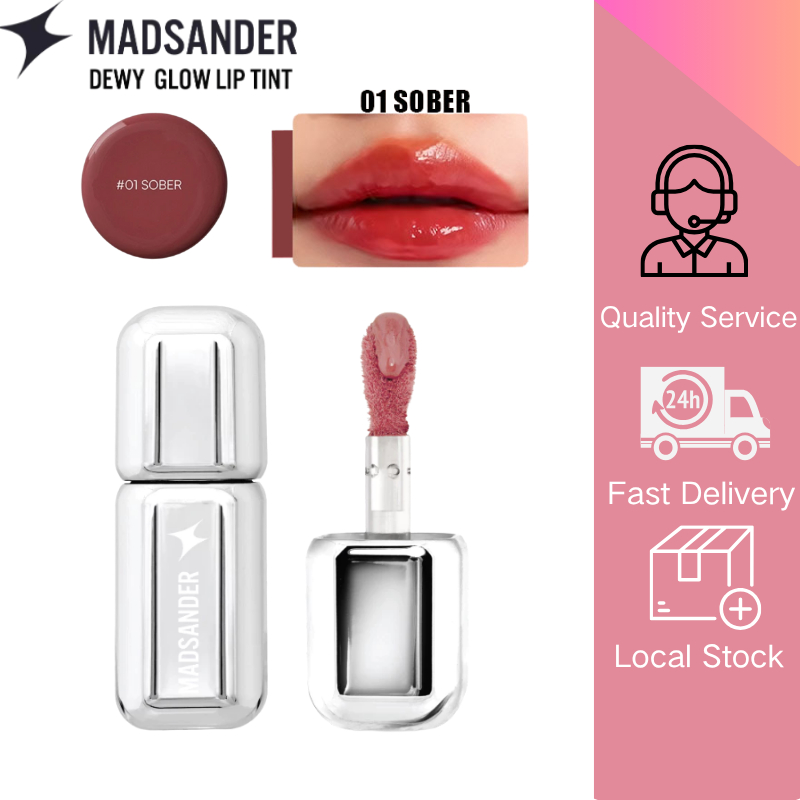 ลิปสติก Madsander Dewy Glow Lip Tint 4g 01 ตัวเลือก SOBER ให้ความชุ่มชื้นยาวนาน