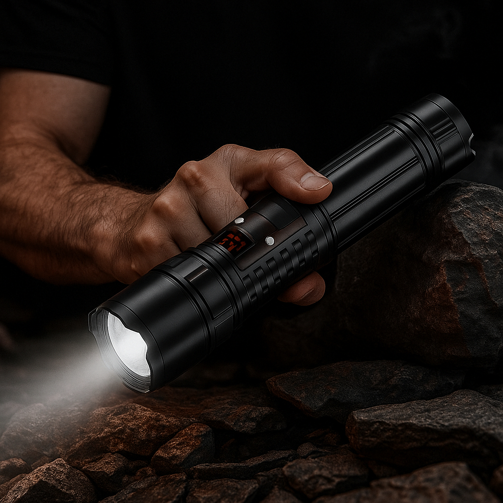 ไฟฉาย LED XHP50 แบบปรับโฟกัสมืออาชีพ