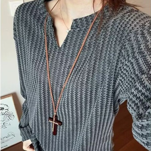 เชิ้ตเยอร์เชンชิ แขนยาวลายสก๊อต ทรงหลวมและแฟชั่น สำหรับโอกาสต่างๆ