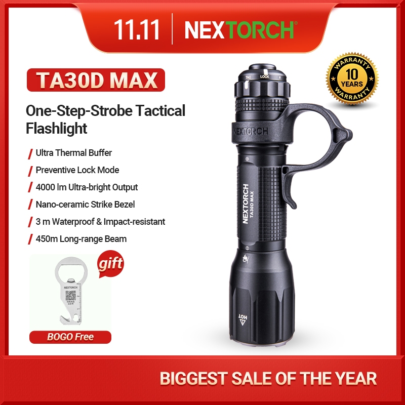 NEXTORCH TA30D MAX ไฟฉาย แบบชาร์จไฟได้ ส่องไกล 450 เมตร เหมาะสำหรับงานกู้ภัย และใช้งานประจำวัน