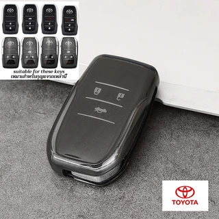 ที่ใส่กุญแจแบบพับได้TOYOTA Hilux Vigo Vios Yaris Ativ Camry Corolla Altis เคสกุญแจแบบพลิก Fortuner Innova Commuter ที่หุ้มกุญแจรถดัดแปลงโปร่งใส