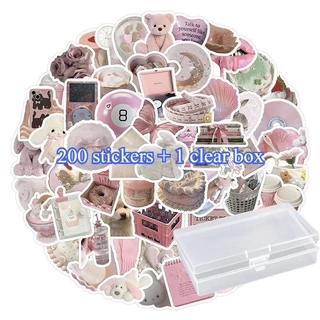 200 แผ่นสไตล์เกาหลี ins สไตล์สติกเกอร์ภาษาอังกฤษ Collage วัสดุ DIY คู่มือ Cuckoo Card สติ๊กเกอร์โน๊ตบุ๊คแท็บเล็ตสติกเกอร์กระเป๋าเดินทาง