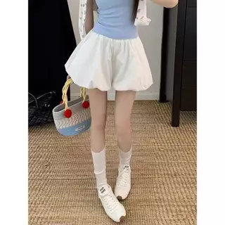 🍧Bra Queen🍧กระโปรงสั้นทรงบอลลูนผู้หญิง🍧 กระโปรงมินิมอล กระโปรงบอลลูนแบบสั้น มีซับในกางเกงเอวยางยืด