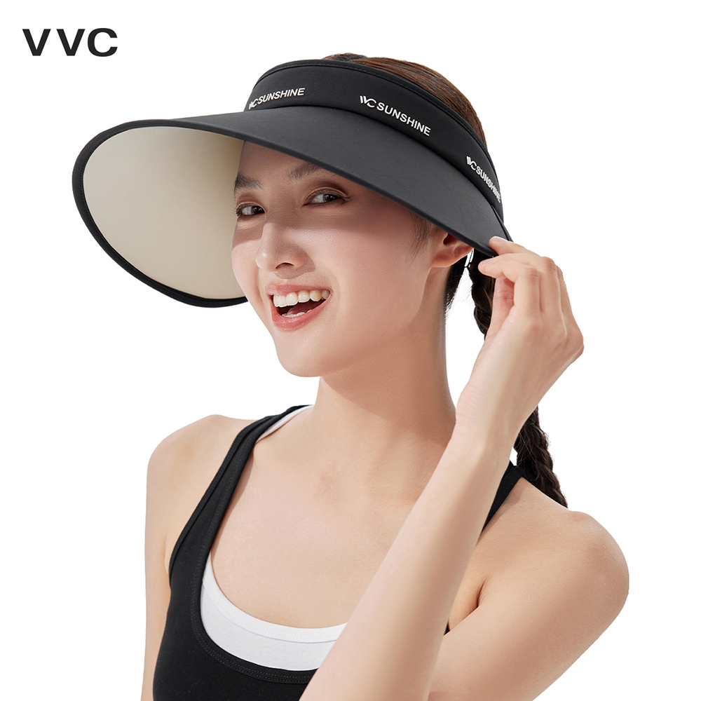 VVC หมวกกันแดดผู้หญิงแบบเปิดกระหม่อม UPF50+ ปีกกว้างสำหรับขี่จักรยาน