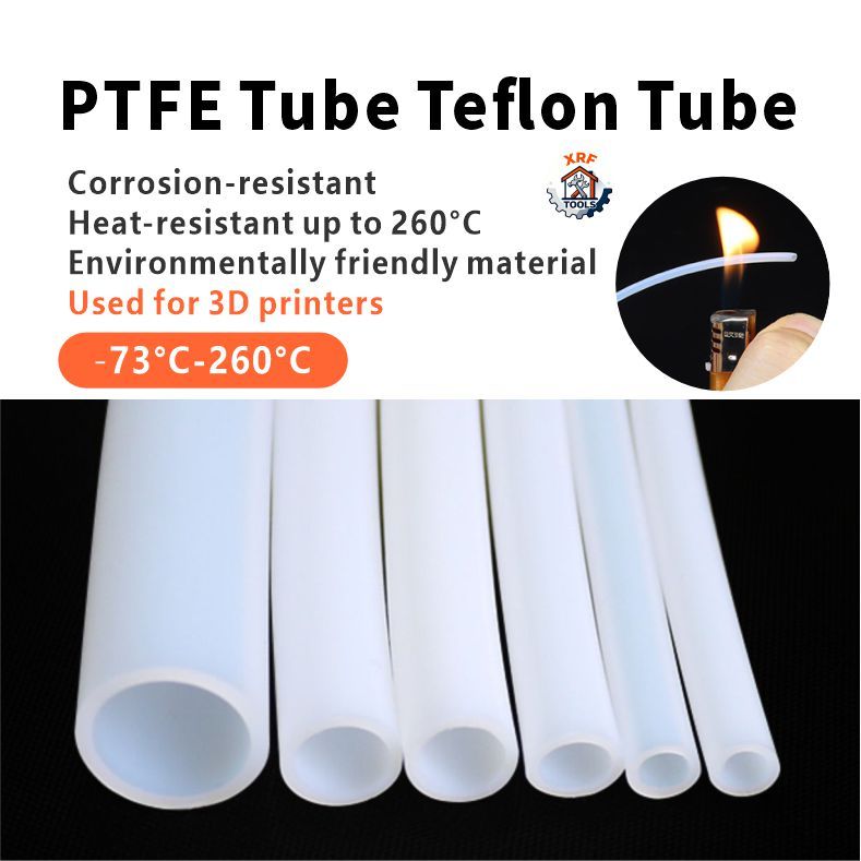 Teflon Tube PTFE Milk White ใช้สําหรับเครื่องพิมพ์ 3D ทนต่อการสึกหรอและทนอุณหภูมิสูงวัสดุหลอด PTFE T