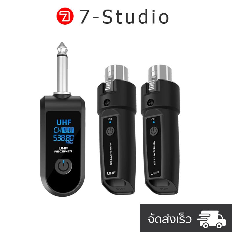 2.4ghz Wireless Transmitter Receiver ระบบไมโครโฟนสําหรับ Dynamic Mic Mixer Amplifier กีตาร์ Plug and