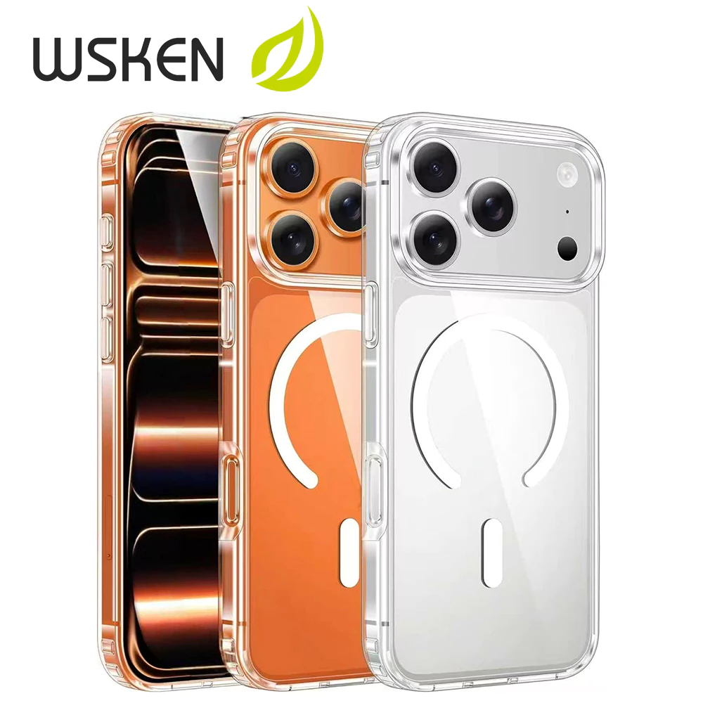 [Local] WSKEN สำหรับ เคส iPhone 17 ProMax/17Pro โปร่งใส Magnetic เคส ไอโฟน 17 16 ProMax โปร่งใส Case for 16 Pro/16 Plus/16 ทนทานต่อการตก กันกระแทก ชาร์จเร็ว
