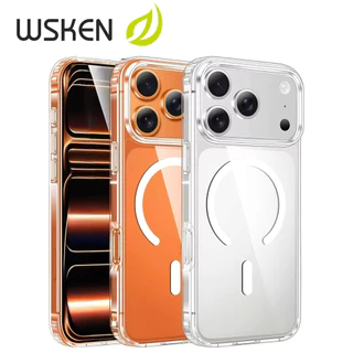 [Local] WSKEN สำหรับ เคส iPhone 17 ProMax/17Pro โปร่งใส Magnetic เคส ไอโฟน 17 16 ProMax โปร่งใส Case for 16 Pro/16 Plus/16 ทนทานต่อการตก กันกระแทก ชาร์จเร็ว
