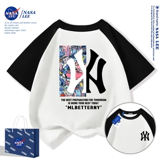 2025สินค้าใหม่! เสื้อยืดแขนสั้นสำหรับเด็ก NASA สบายและนุ่ม ผ้าฝ้ายแท้ 100% เสื้อเด็ก เด็กชาย