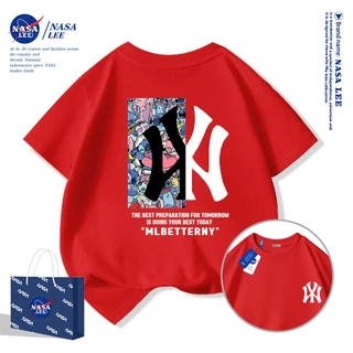 2025สินค้าใหม่! เสื้อยืดแขนสั้นสำหรับเด็ก NASA สบายและนุ่ม ผ้าฝ้ายแท้ 100% เสื้อเด็ก เด็กชาย