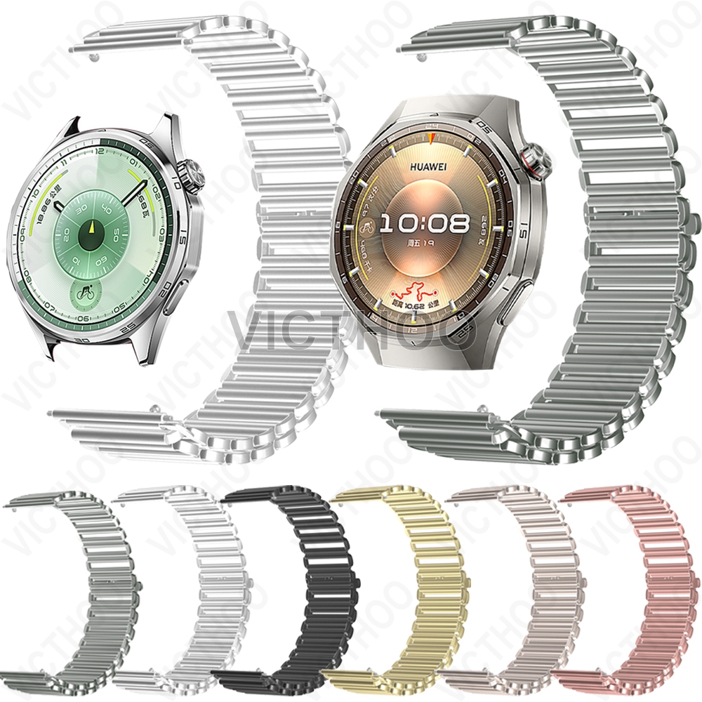 สายสแตนเลสโลหะสําหรับ Huawei Watch GT GT2 GT3 Pro GT4 GT5 GT6 Pro 46mm 43mm 42mm GT2e